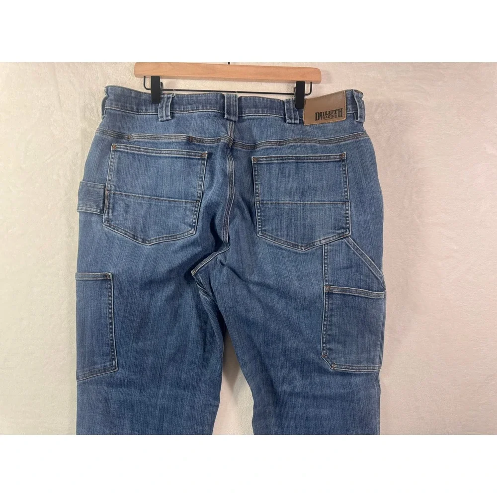 Duluth Trading Co Ballroom Double Flex Carpenter Jeans Mens‎ 38x30 Blue Denim